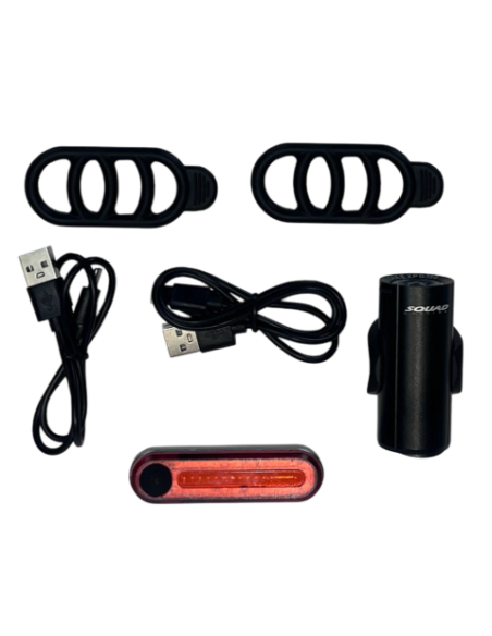 SET DE LUZ DELANTERA Y TRASERA SQUAD SQU111