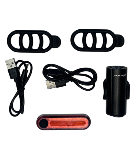 SET DE LUZ DELANTERA Y TRASERA SQUAD SQU111