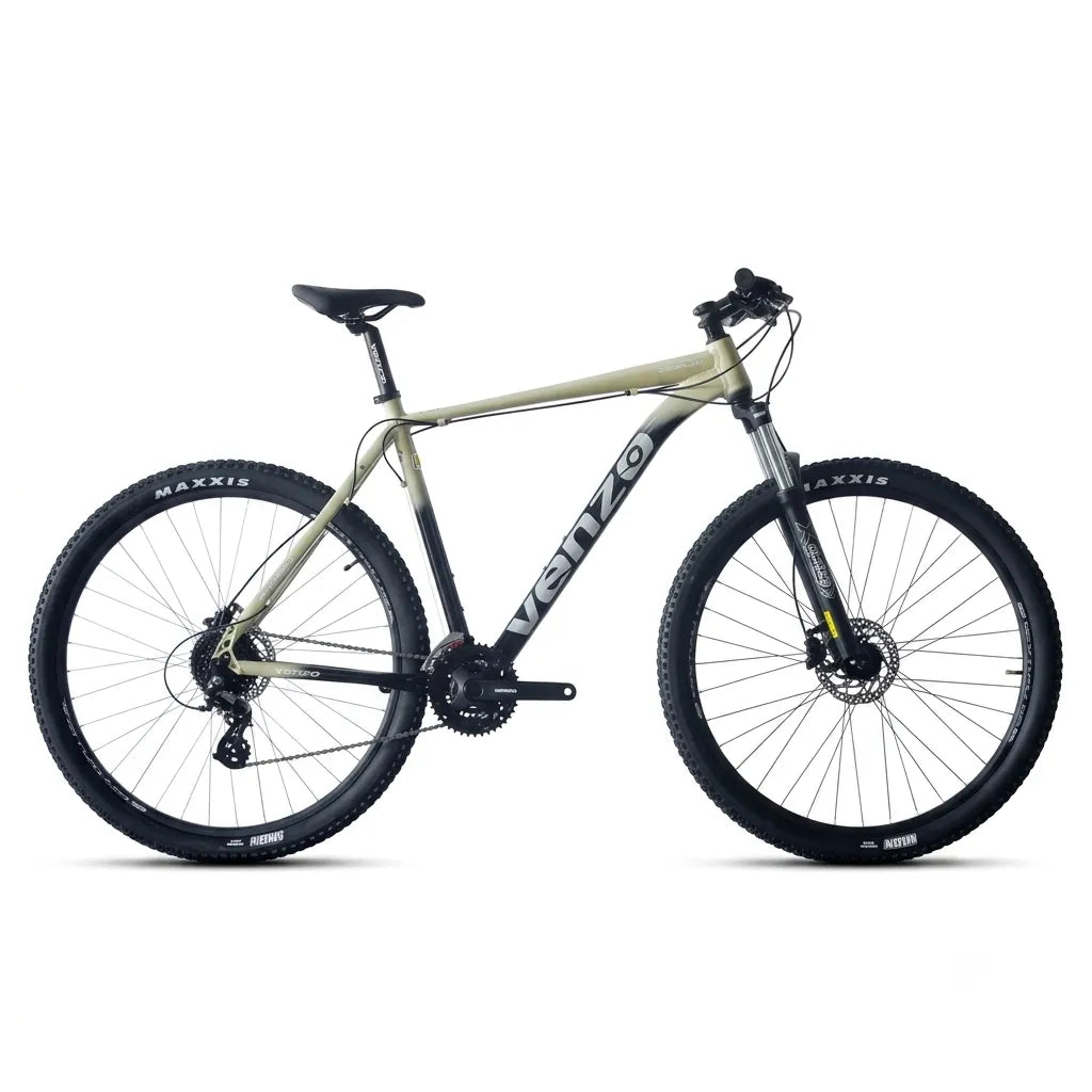 Venzo Primal R29 Shimano 24 velocidades frenos a disco hidráulicos Negro Beige