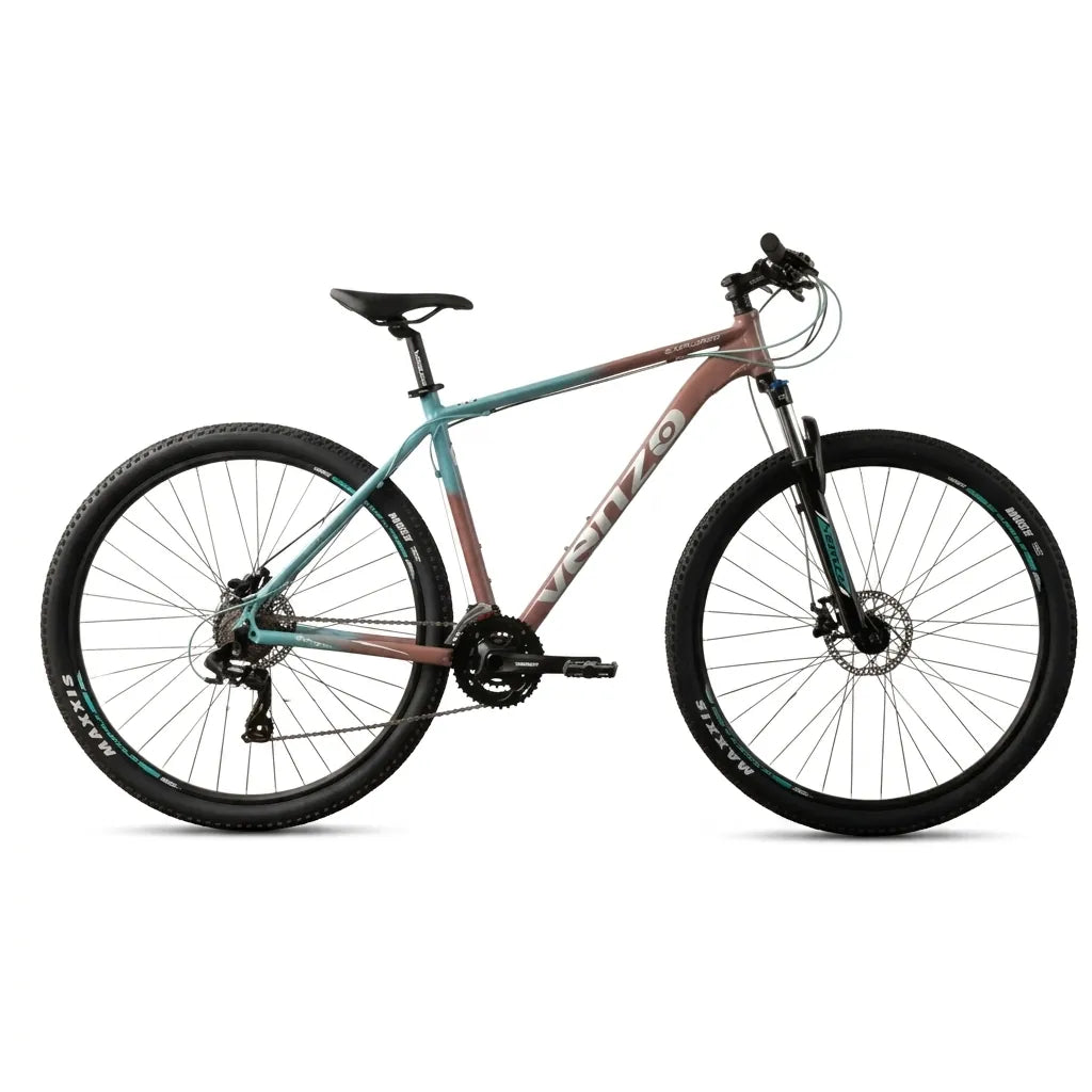 Venzo Skyline R29 Marrón Teal con Shimano y frenos a disco hidráulicos